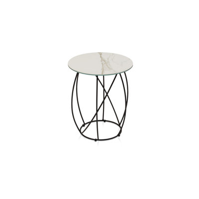 Artidiello Pedestal Round Side Table