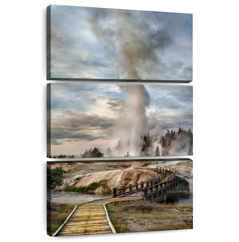Old Faithful Eruption, H 32 po x l 20 po