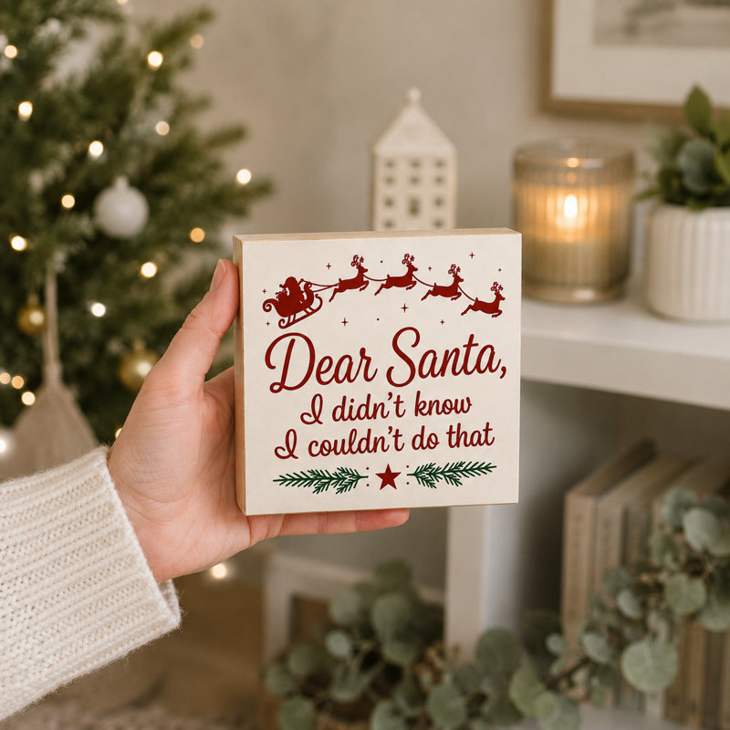 Cher Père Noël, je ne savais pas - Décoration de Noël amusante