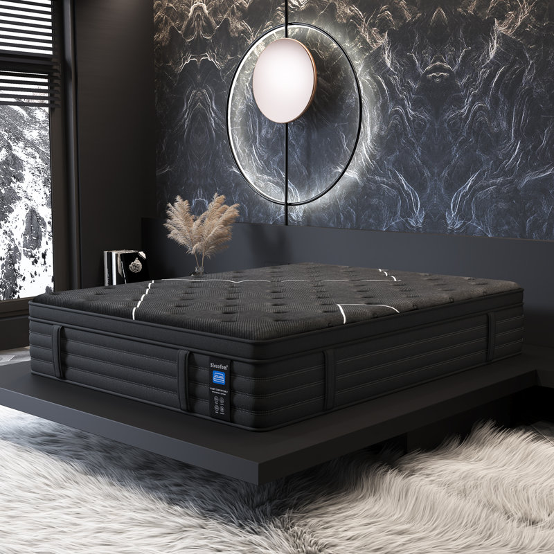 Support orthopédique pour matelas extra ferme de 14 pouces pour soulager la pression et isoler les mouvements, Grand lit