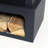 Deko Living 36 Inch Rectangular Outdoor Steel Wood Burning Fireplace with Log Storage Compartment and Poker
