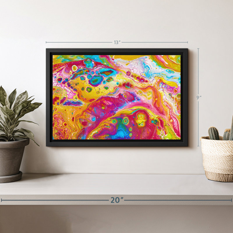 Marbre fluide, impression sur toile abstraite, H 9 po x l 13 po
