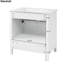 Meuble-lavabo de 30 pouces avec lavabo en céramique - bois massif +, rangement spacieux, poignées exquises pour un évier qui rehausse le style, espace de rangement, design élégant-836388067