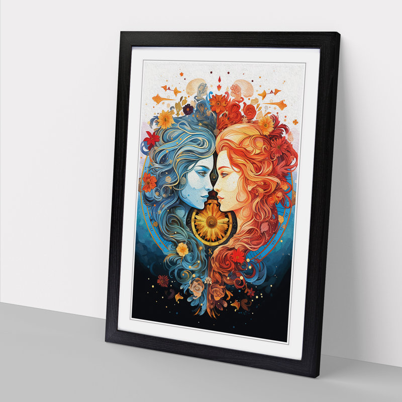 Single Picture Frame Print on Wood, Black Framed, 34cm H x 25cm W