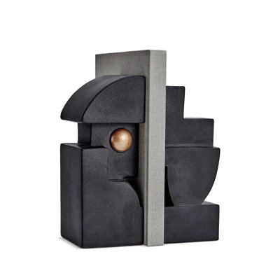 Cubist Bookend One - Black+Gold