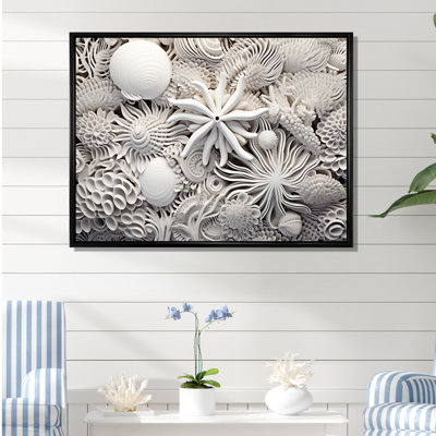 Gris abstrait coraux V sur toile