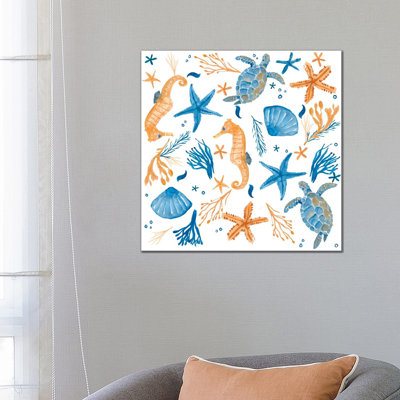 Coastal 1 Piece Wrapped Canvas Painting