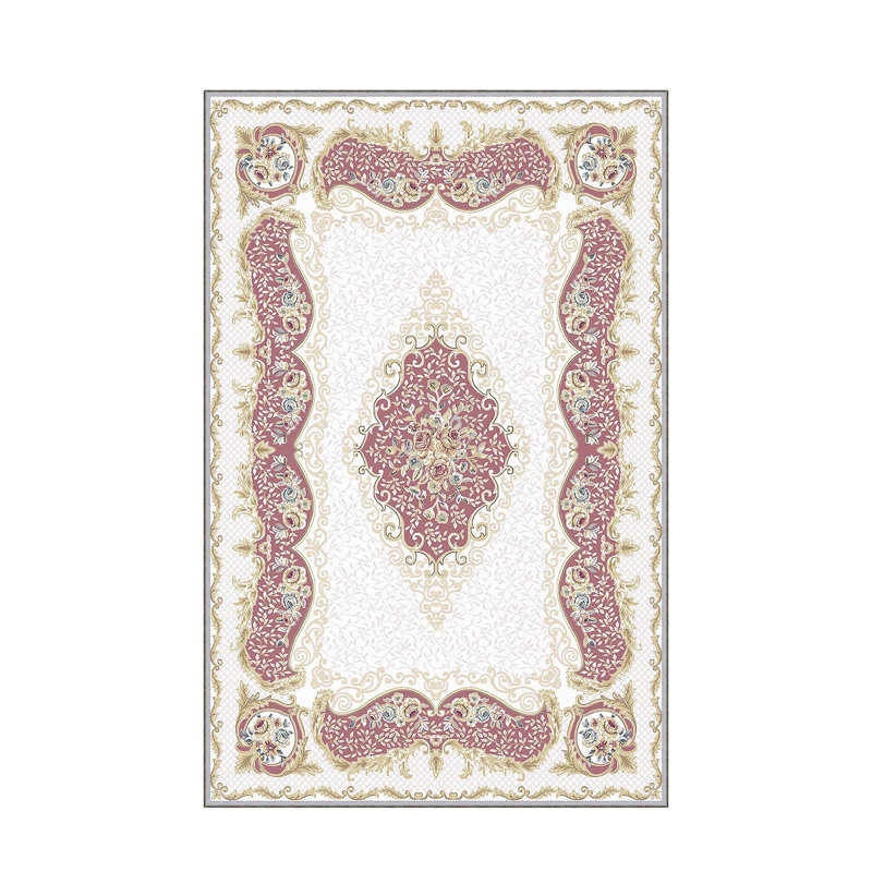Luxurious Woven Area Rug, 5.9 x 9.2 ft, 100% Polyester, Antibacterial | Non-Slip PVC Felt Dot Underside, 0.3 in Pile Height | Machine Washable, 3D Digital Print, Perfect for Living Room & Bedroom Décor