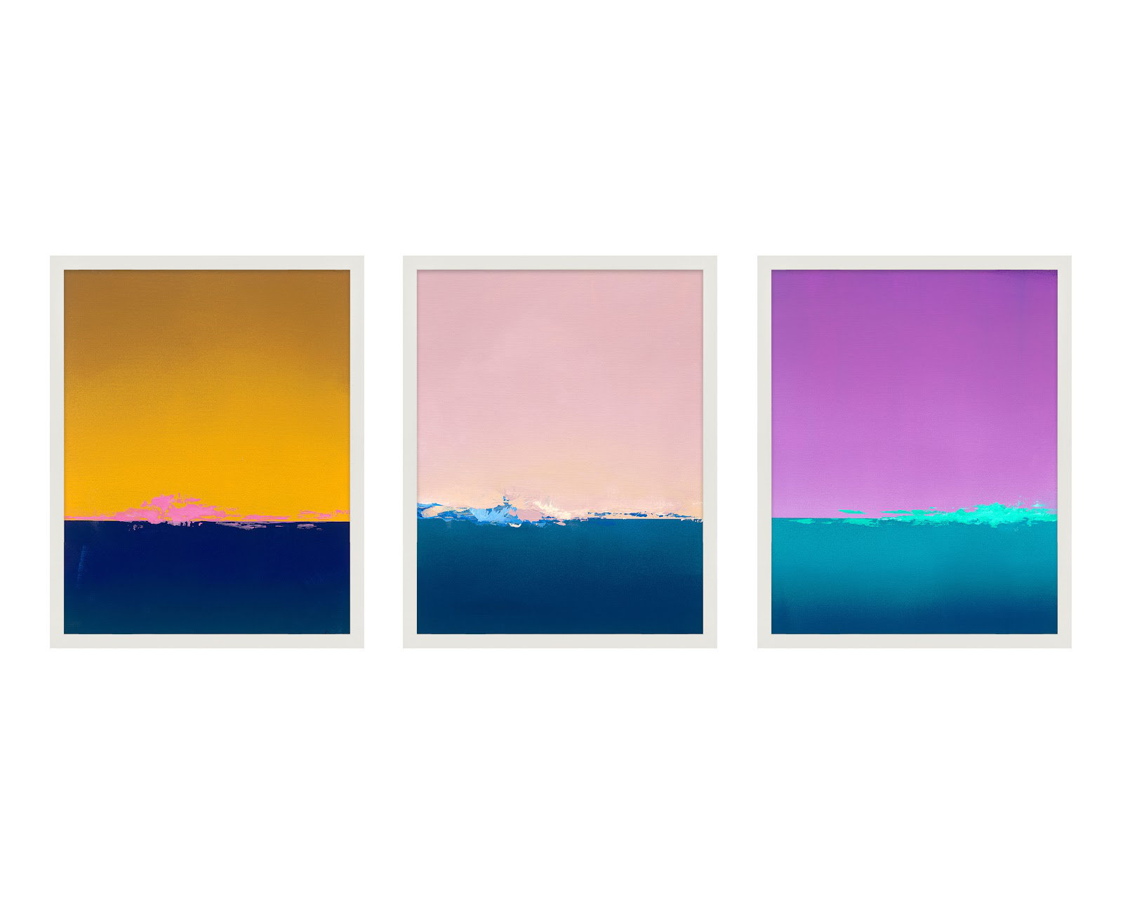 Horizon by Lee Lessem, White, 38" H x 30" W x 1.25" D