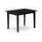 5 Piece Dining Set Includes a Rectangle Kitchen Table with Black Tabletop and 4 Stackable Polyester Fabric Chairs, Black-1279049904