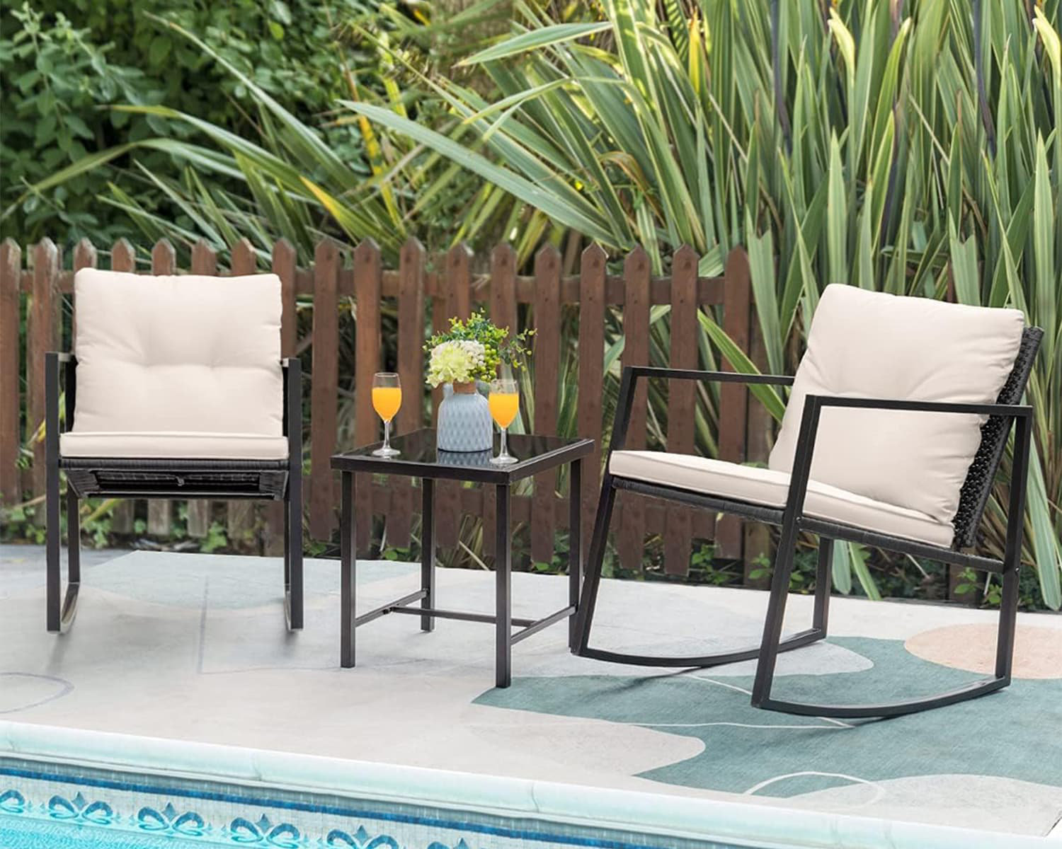 Ebern Designs 3 Piece Patio Furniture Set, Patio Outdoor Furniture ...