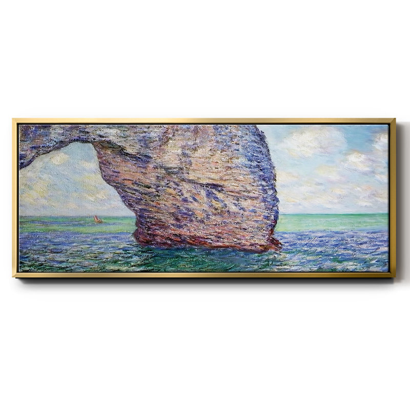 Le Manneport à marée haute, 1885, H 8 po x l 20 po x P 1,5 po, Or