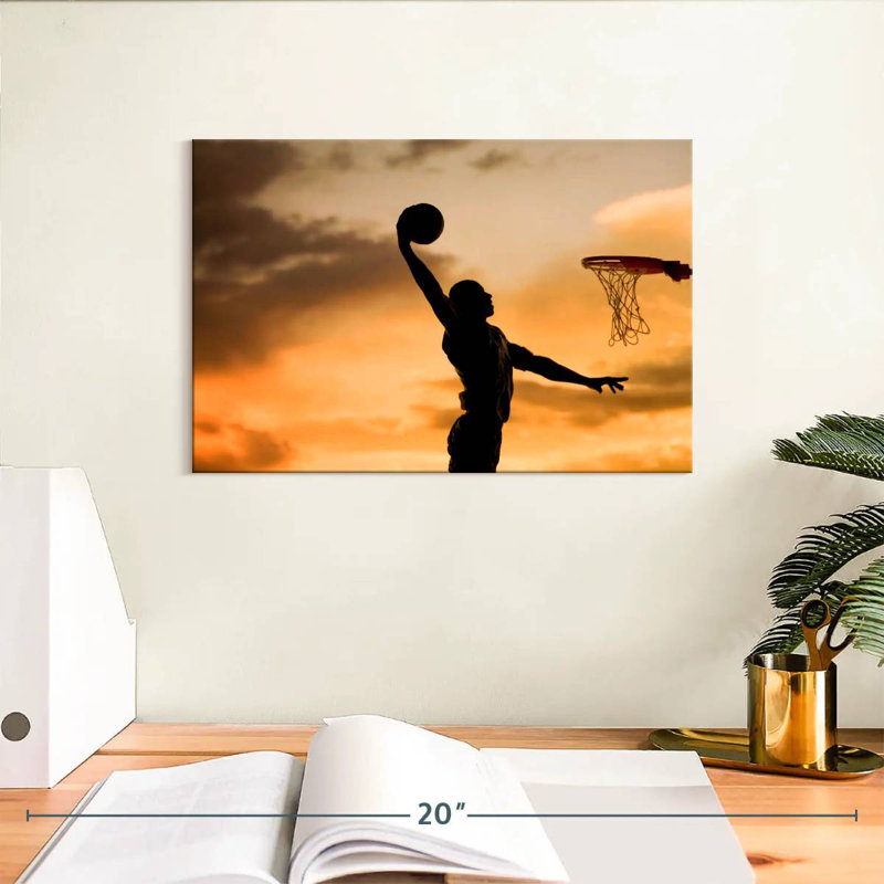Silhouette de Sirci Basketball Dunk, H 8 po x l 12 po