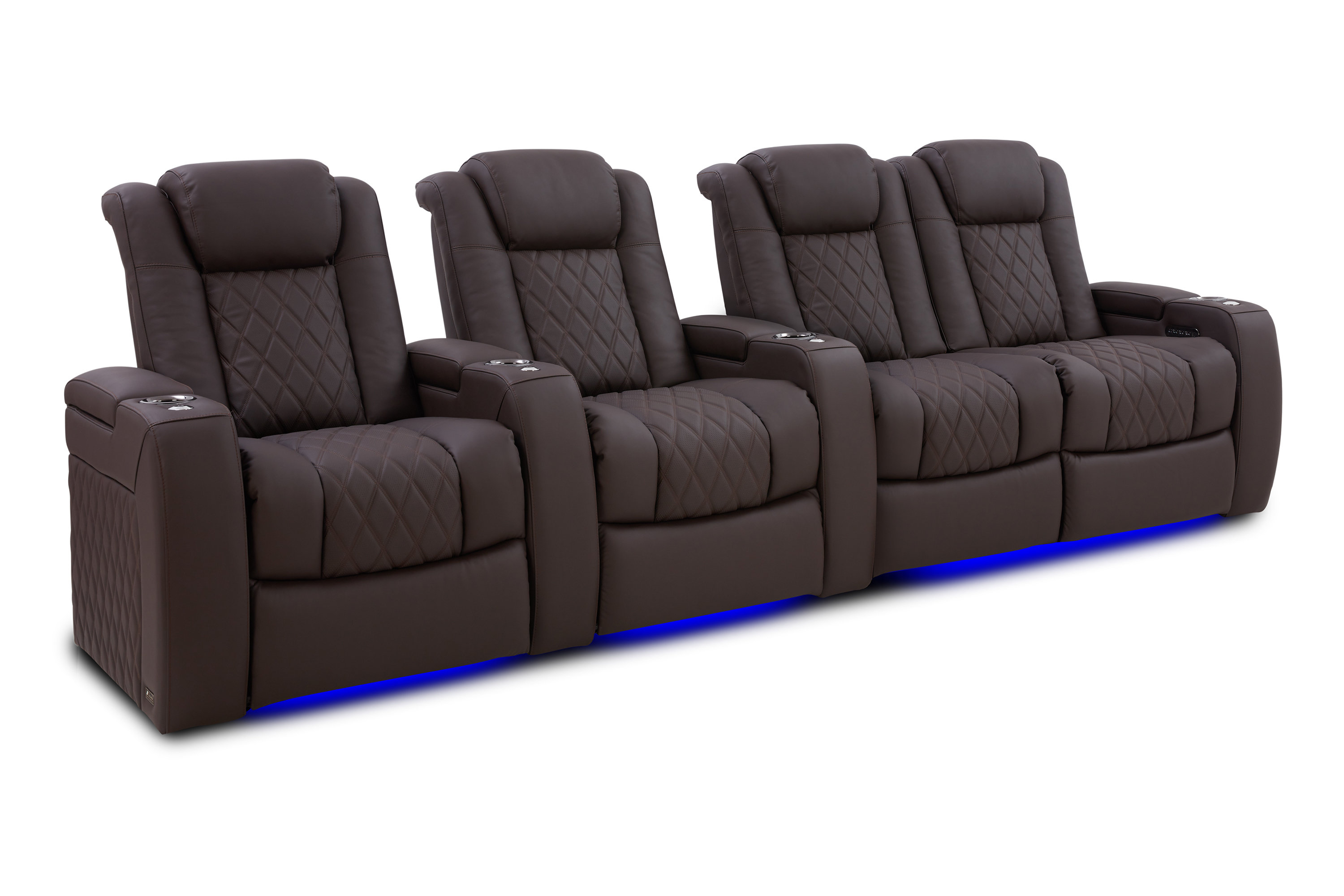 Valencia Theater Seating Leather Home Theater Seating with Cup Holder ...