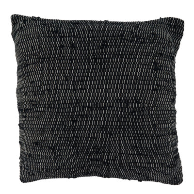 Noir Cotton Throw Pillow