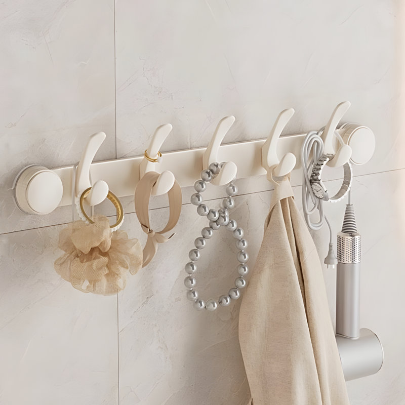 Suction Cup Hook, Non Perforated Double-Layer Strong Row Hook