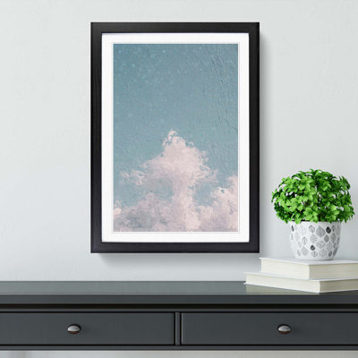 White Clouds Reaching Upwards - Framed Print