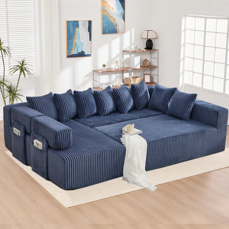 Canapé modulaire en U 146 "146", Bleu