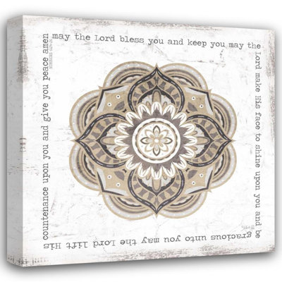 Bungalow Rose Rae, Marla Gallery Wrapped Canvas Art Titled: May the Lord Bless You