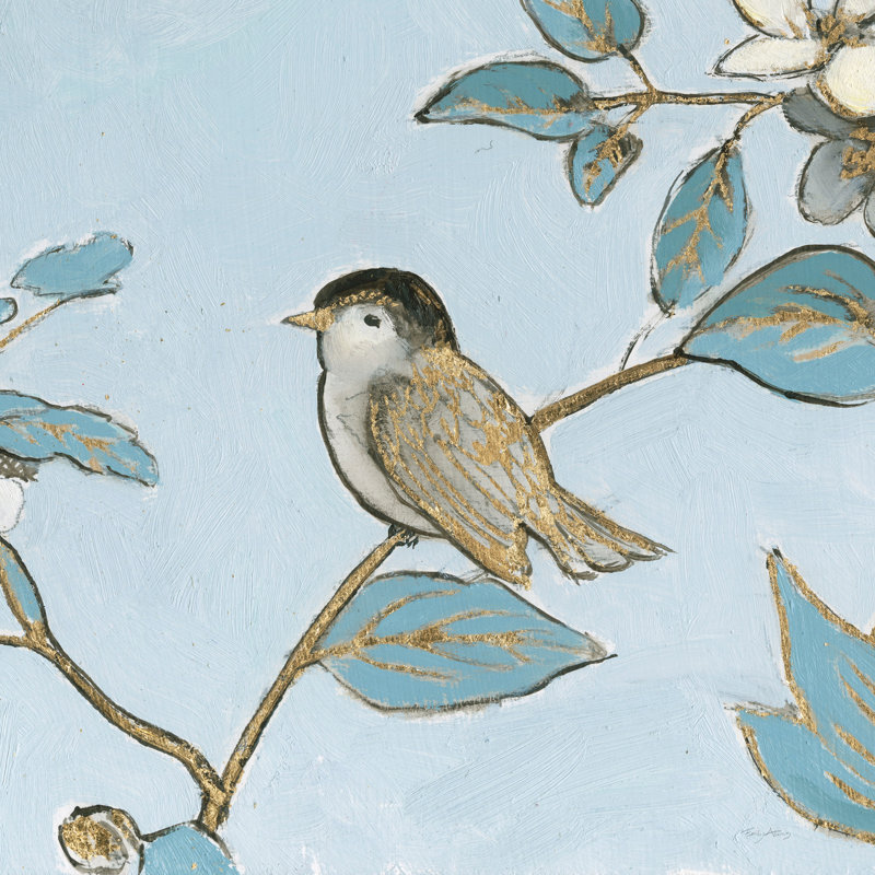 Toile Birds II by Emily Adams - Wrapped Canvas Painting, 51cm H x 51cm W