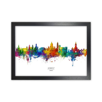 Jerez Spain Skyline by Michael Tompsett - Print