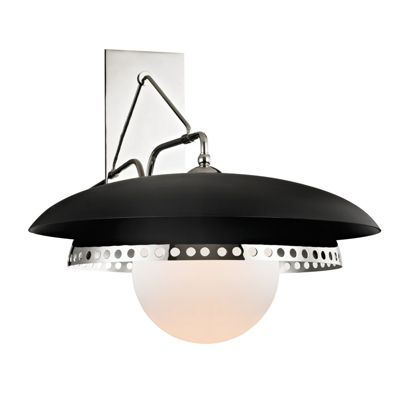 Travianna Armed Sconce, Polished Nickel