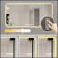 Miroir de salle de bain à DEL 48 x 24 po avec finition résistante à la corrosion, éclairage à intensité variable tricolore et fonction de désembuage à une touche