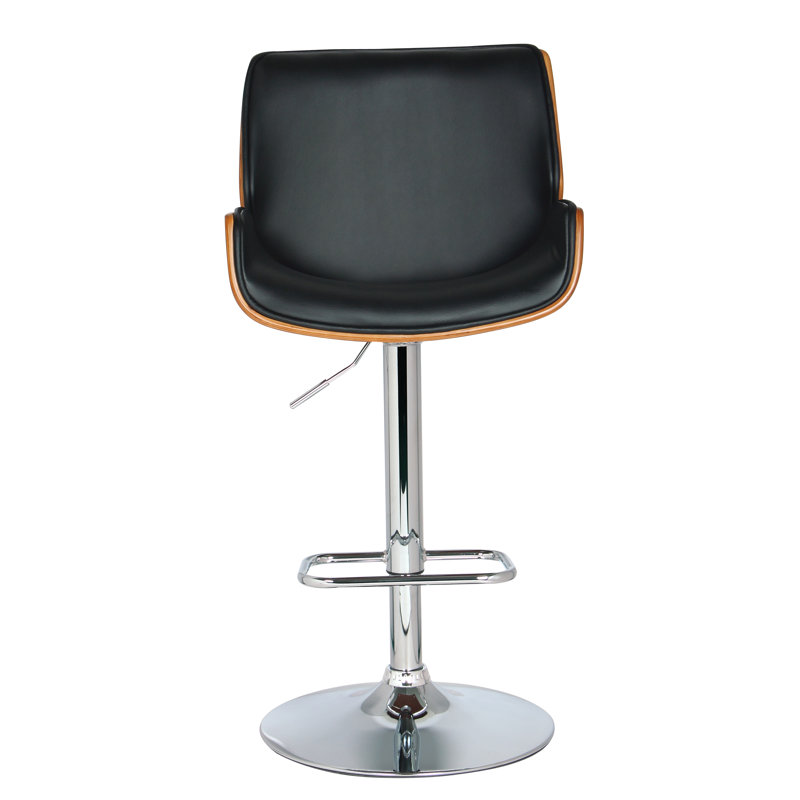 Tabouret de bar réglable en hauteur Dombrowski, Noir