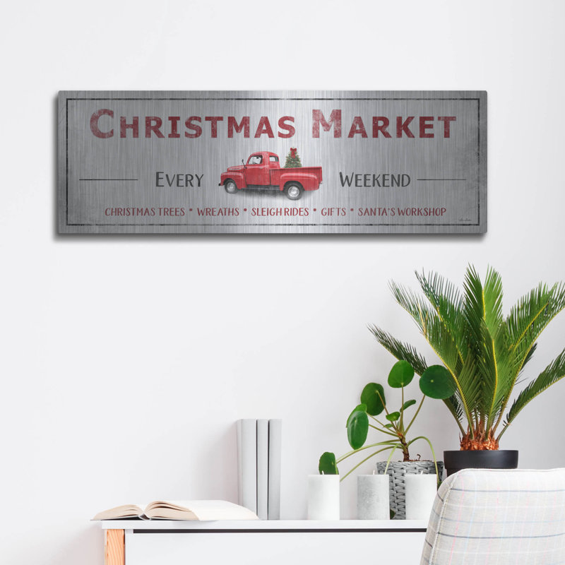 «Christmas Market Sign I» par Lori Deiter, H 12 po x l 36 po