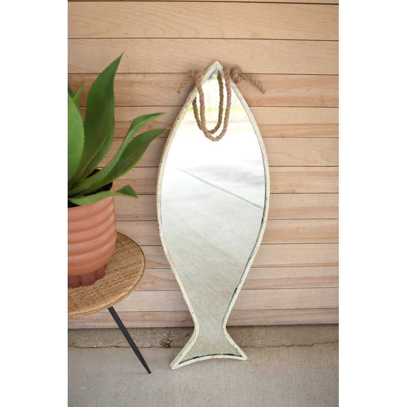  Miroir vertical mural avec crochet pour corde H 39,8 po