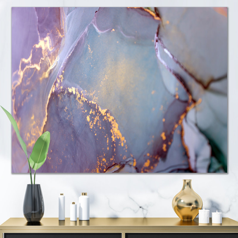 Impression sur toile Glam Golden, H 30 po x l 40 po, Toile tendue