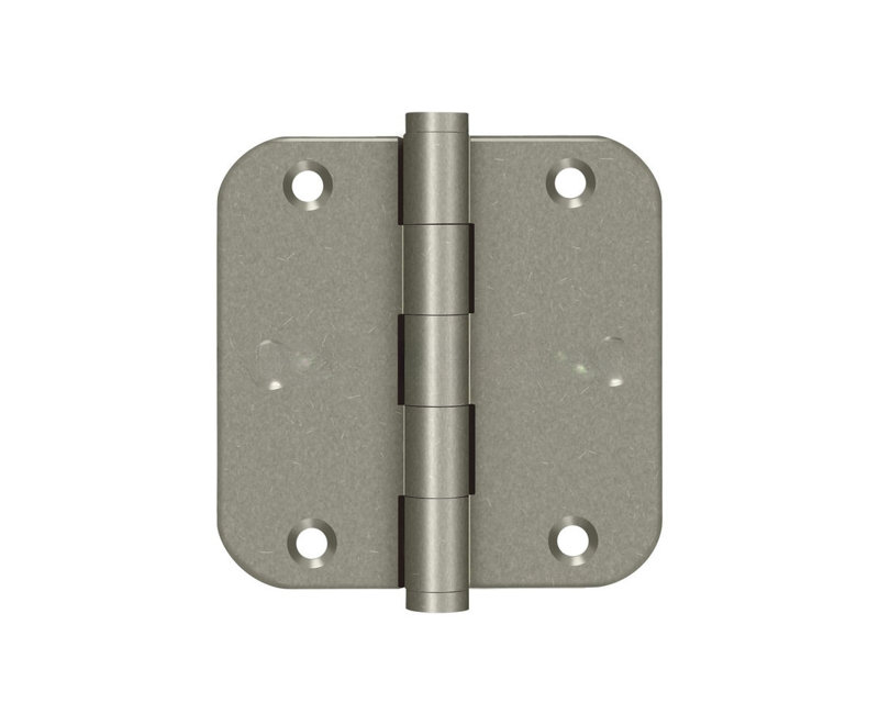 Paire de charnières blanches Deltana DSB35R510WL-R 3-1 / 2 "x 3-1 / 2" x 5/8 ", Cuivre massif, Blanc, bronze clair