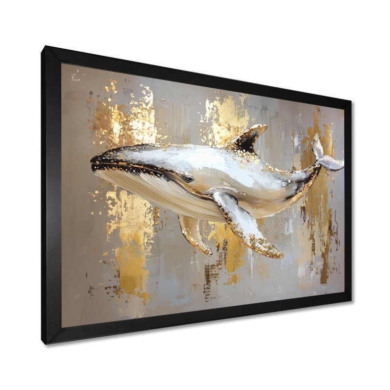 Whales Majestic Oceanic Majesty - impression de baleine, H 16 po x l 32 po, Reproduction encadrée d'une seule photo sans pass