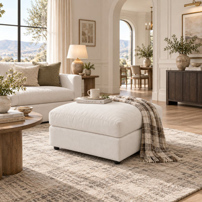 Modern Storage Ottoman & Extra Seat for Modular Sofa