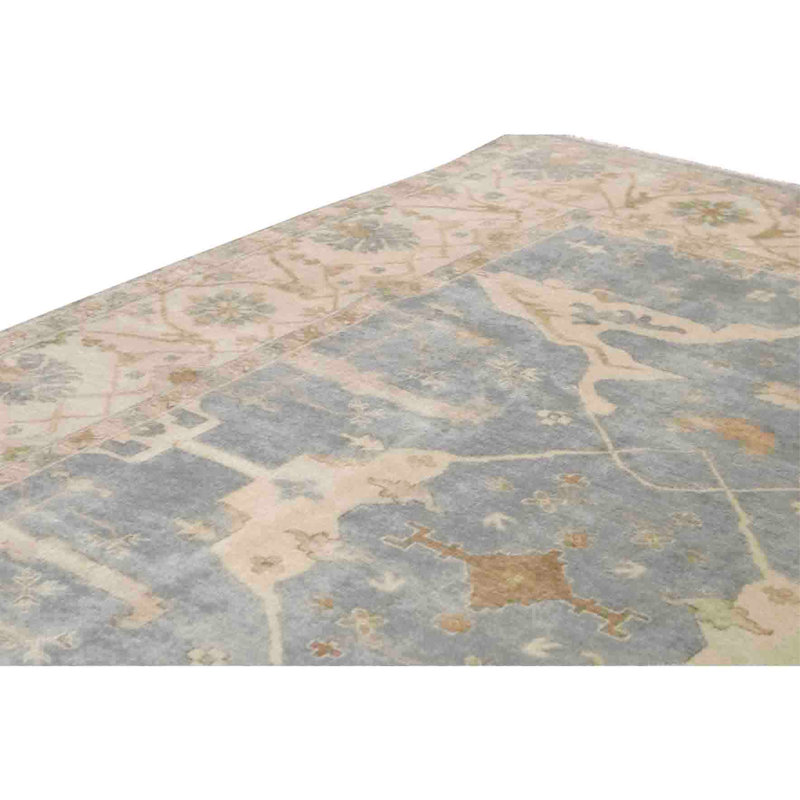 Tapis rectangulaire en laine noué à la main