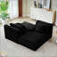 Méridienne double compressible avec porte-gobelets - aucun assemblage, causeuse moelleuse moderne pour une détente intérieure-132953097