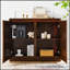 Buffet de style rétro avec 2 trous de sortie, espace de rangement spacieux pour l'entrée et le salon
