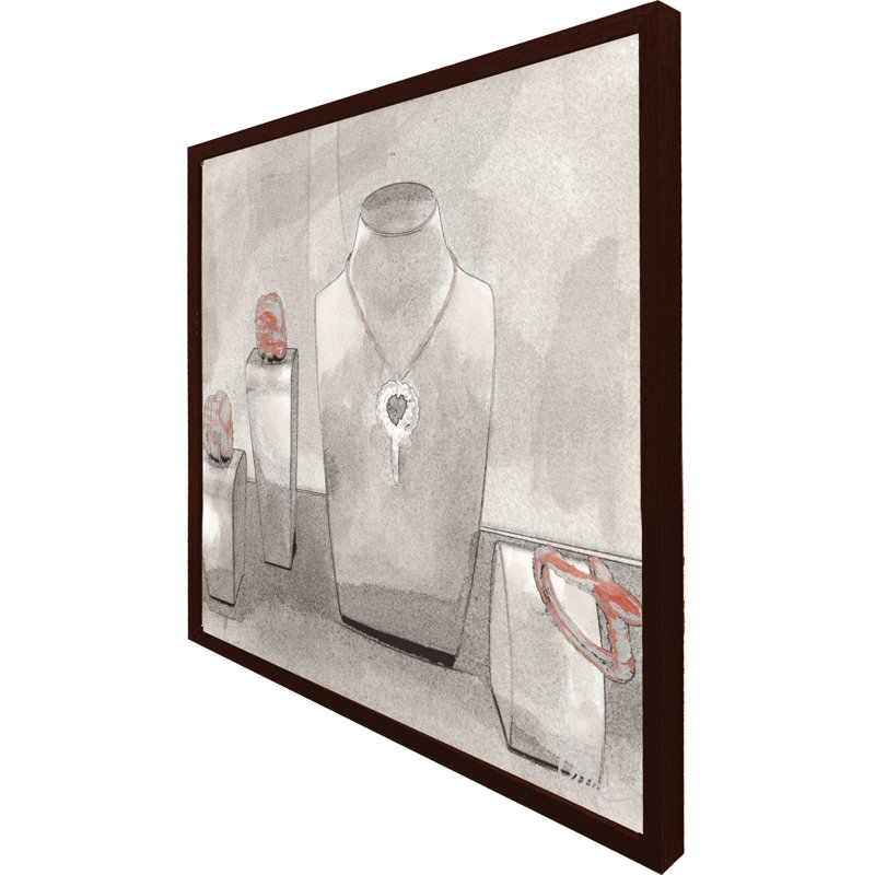 Elegance - Single Picture Frame Print, Black, 76cm H x 76cm W x 4cm D