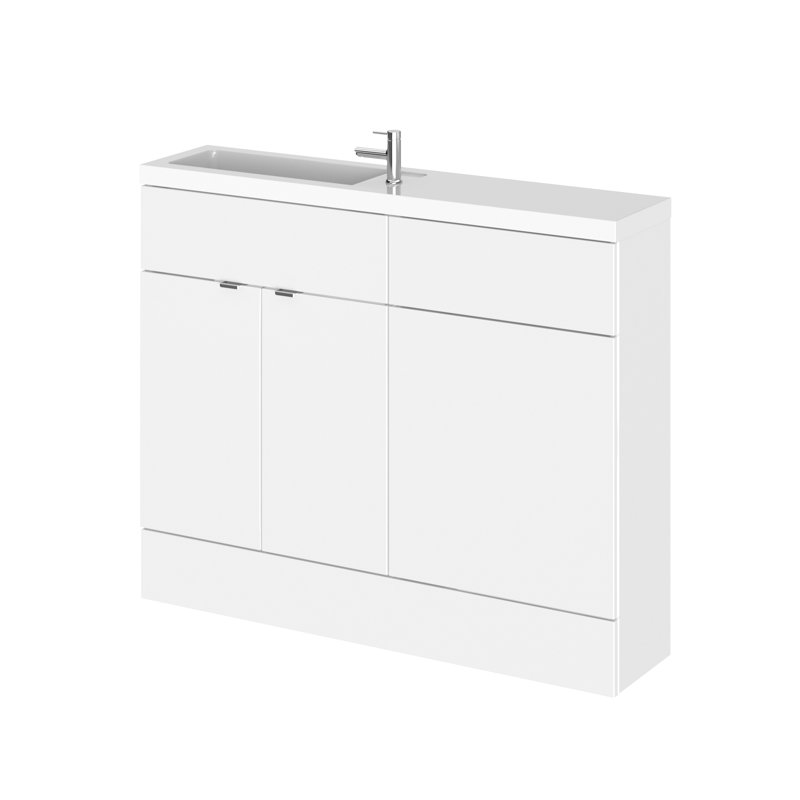 Caillen Bathroom Vanity with Basin, Gloss White