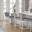 Elegant Upholstered Swivel Bar Stool with Back