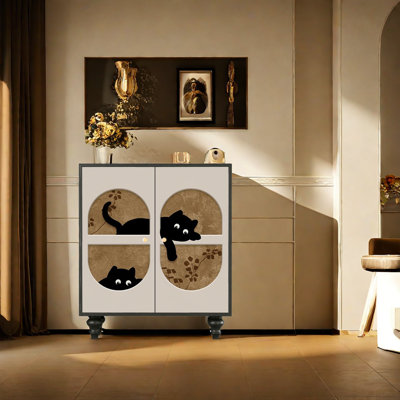 Armoire à chaussures de style français crème