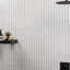 Rattan 1x4 Polished Thassos Marble Mosaic Tile