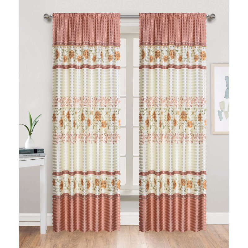 Room Darkening Curtain Single Panel, Brown