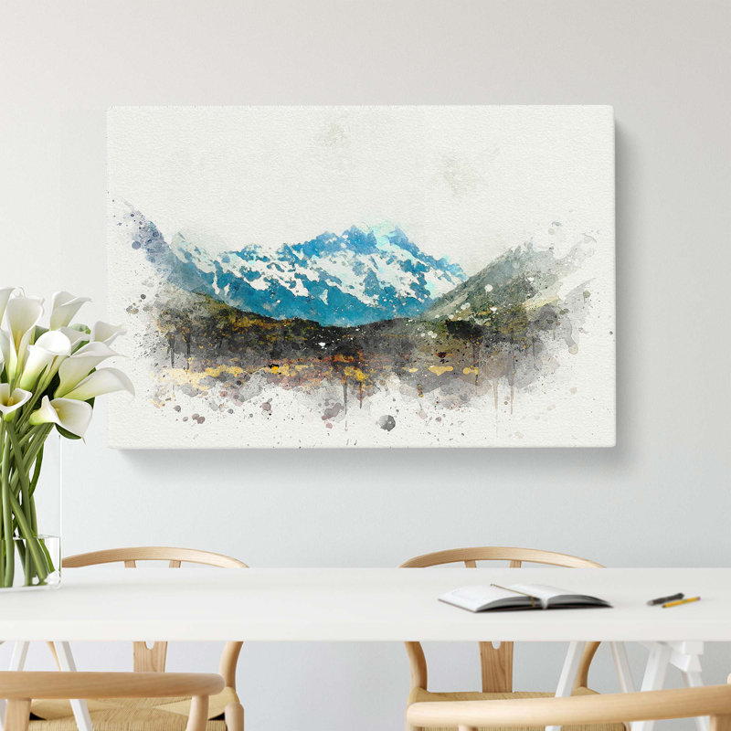 Aoraki Mount Crook New Zealand In Abstract - Wrapped Canvas Print, 40cm H x 60cm W x 3cm D