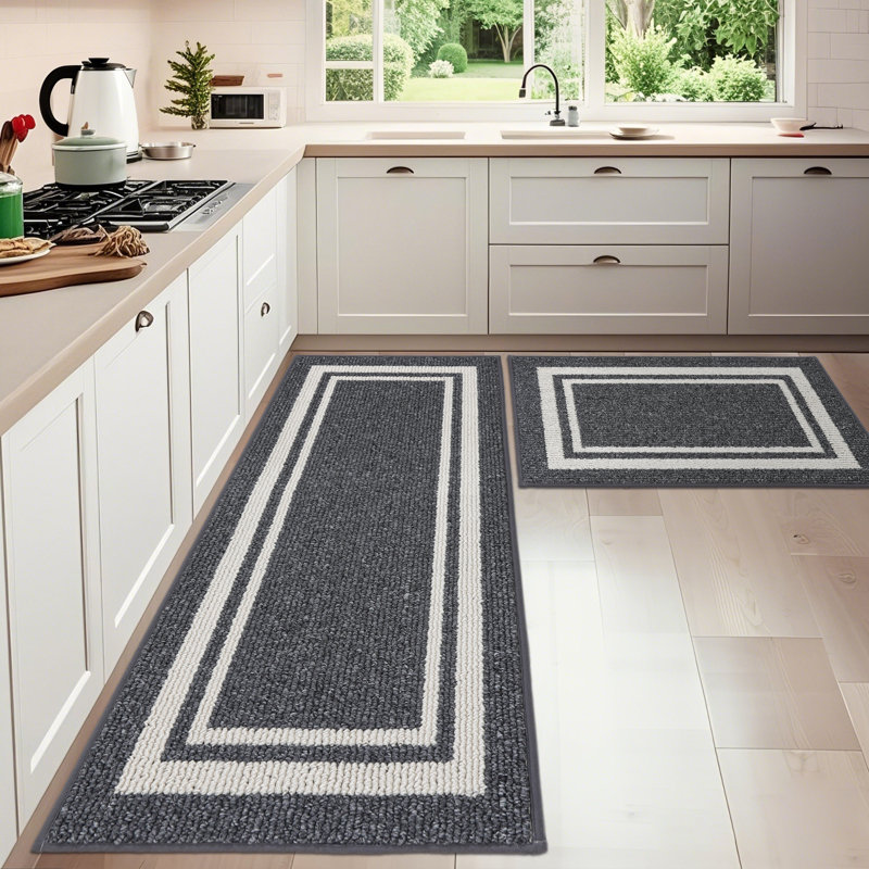Caylon Machine-washable Anti-Fatigue Mat, Dark Grey, Rectangle 60cm x 90cm + 60cm x 150cm
