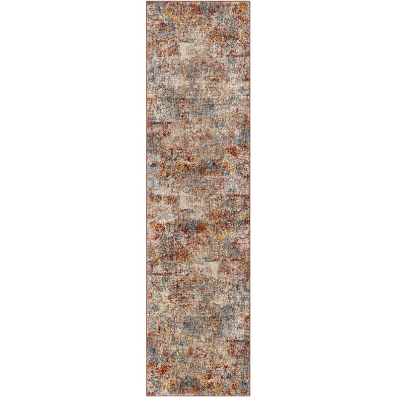 Tapis safran / pêche Bankhead, Tapis de couloir 2 pi 7 po x 10 pi