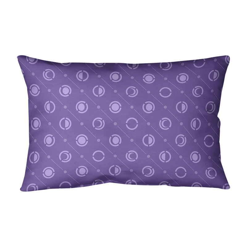 Noira Gothard Geometric Reversible Throw Pillow, 10"H x 14"W, Down/Feather, Purple