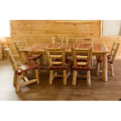 Fordingbridge 8 - Person Extendable Solid Wood Top Four Leg Base Dining Set