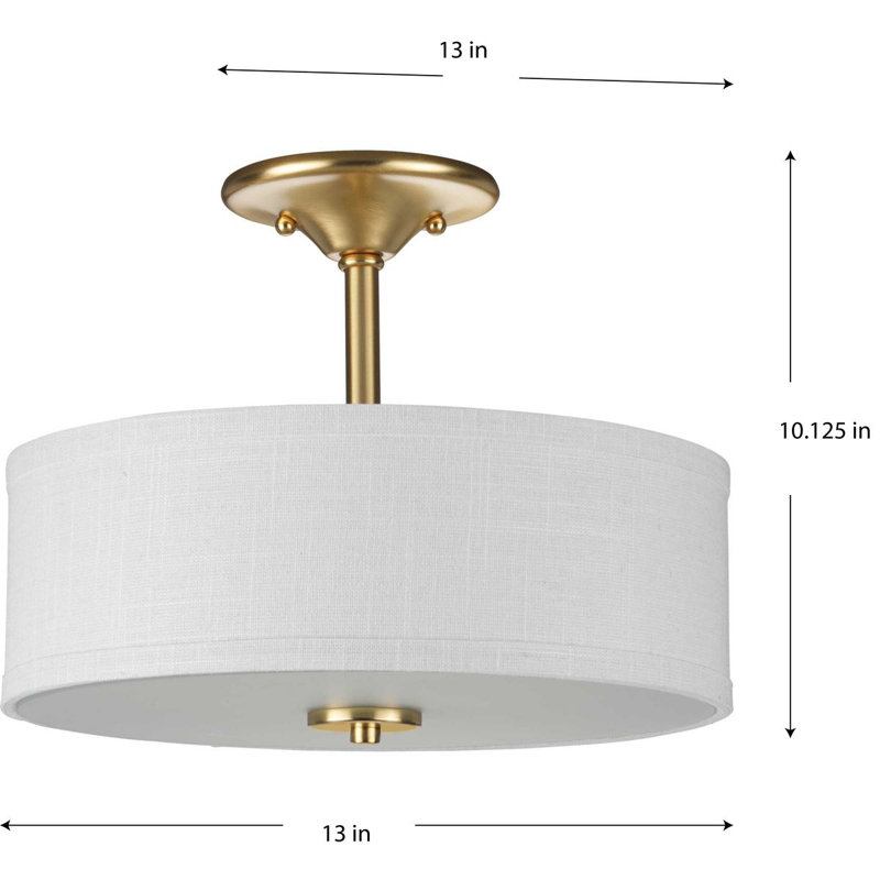 Norris Fabric Semi Flush Mount