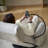 360 Degree Rotatable Leisure Chair, Adjustable Head & Waist, Gray Metal Frame, Soft Seat For Relaxing Comfort Chair In Gray, Rotatable, Filled With Cotton A And Time-1747741547
